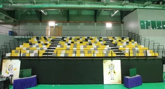 Retractable seating by PSB at Sukma Indoor Badminton Stadium